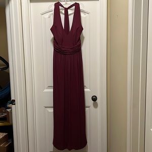 Maroon bridesmaid dress